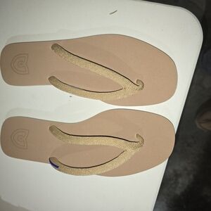 Women's Tan Flip Flops